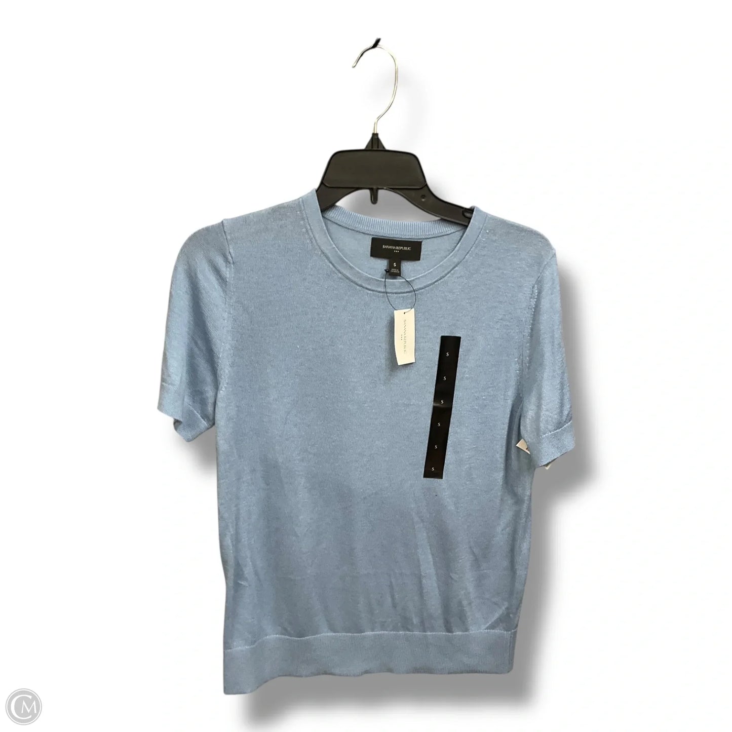 Top Short Sleeve By Banana Republic In Blue & Brown, Size: S