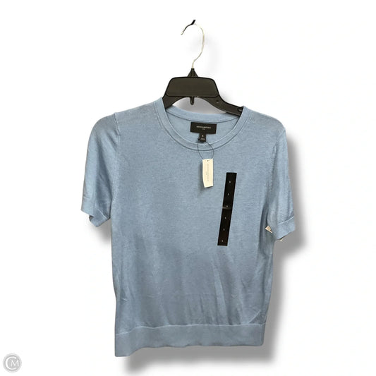Top Short Sleeve By Banana Republic In Blue & Brown, Size: S