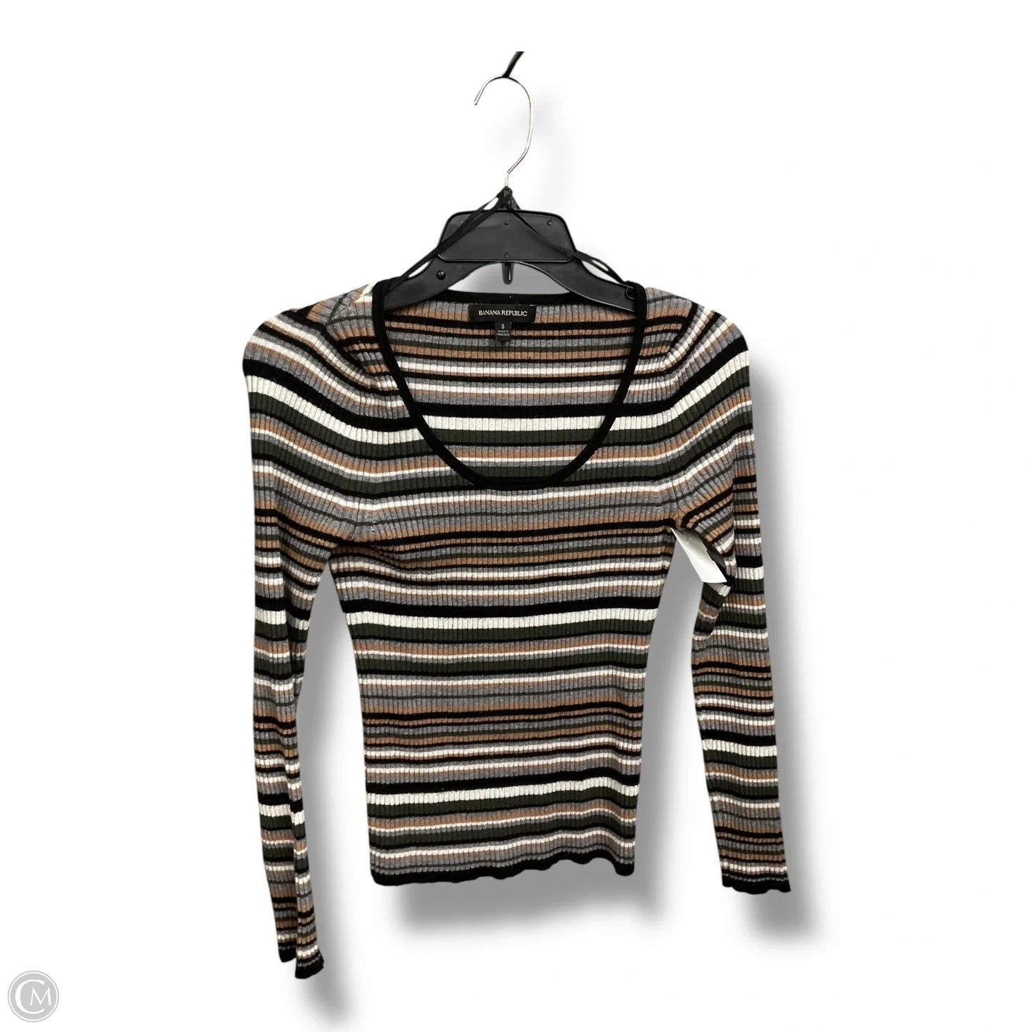 Top Long Sleeve By Banana Republic In Multi-colored, Size: S