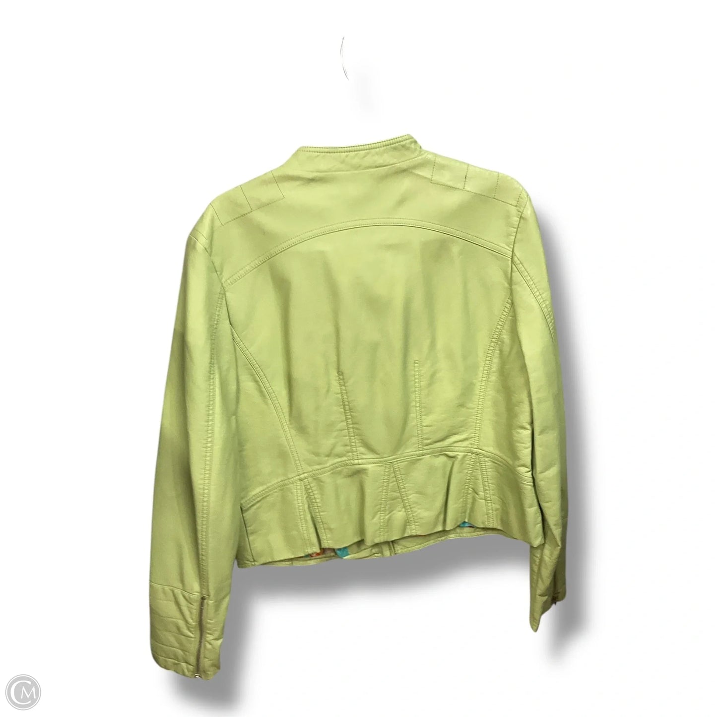 Jacket Leather By Black Rivet In Green, Size: Xl