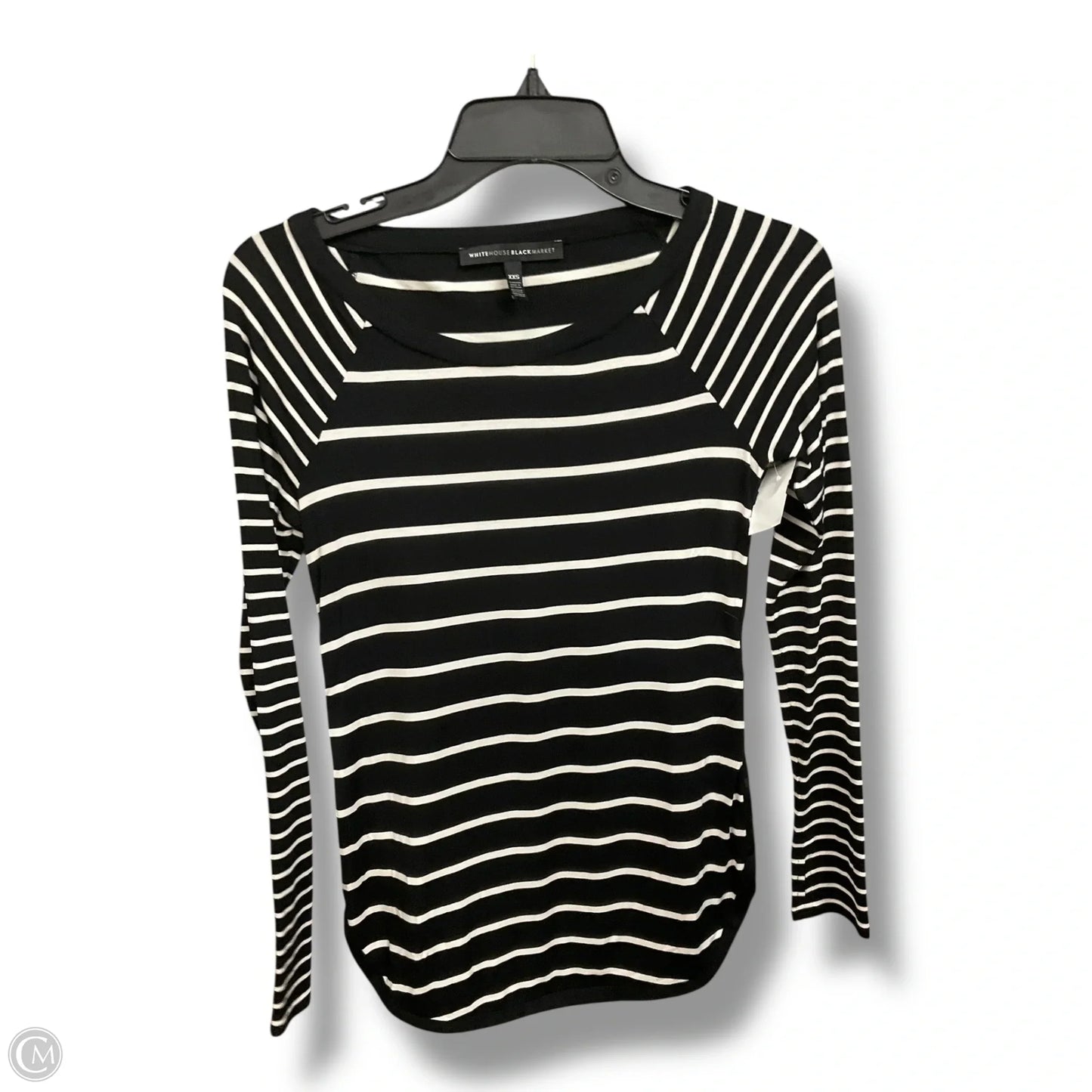 Top Long Sleeve By White House Black Market In Striped Pattern, Size: Xxs