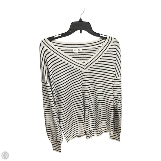 Top Long Sleeve By Gap In Blue & White, Size: M
