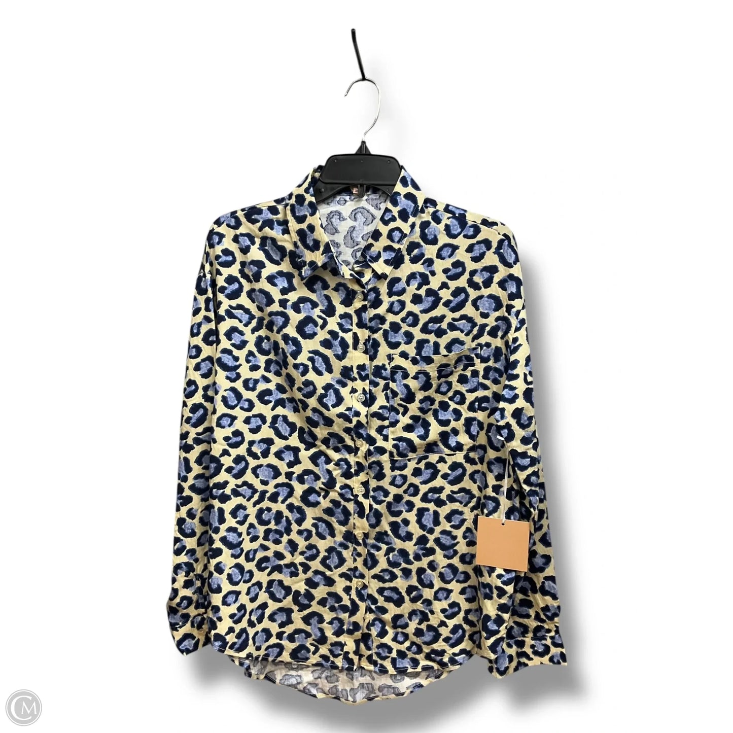 Blouse Long Sleeve By Bailey Rose In Animal Print, Size: S