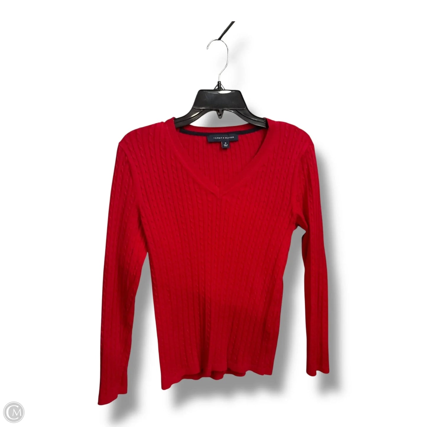 Top Long Sleeve By Tommy Hilfiger In Red, Size: M