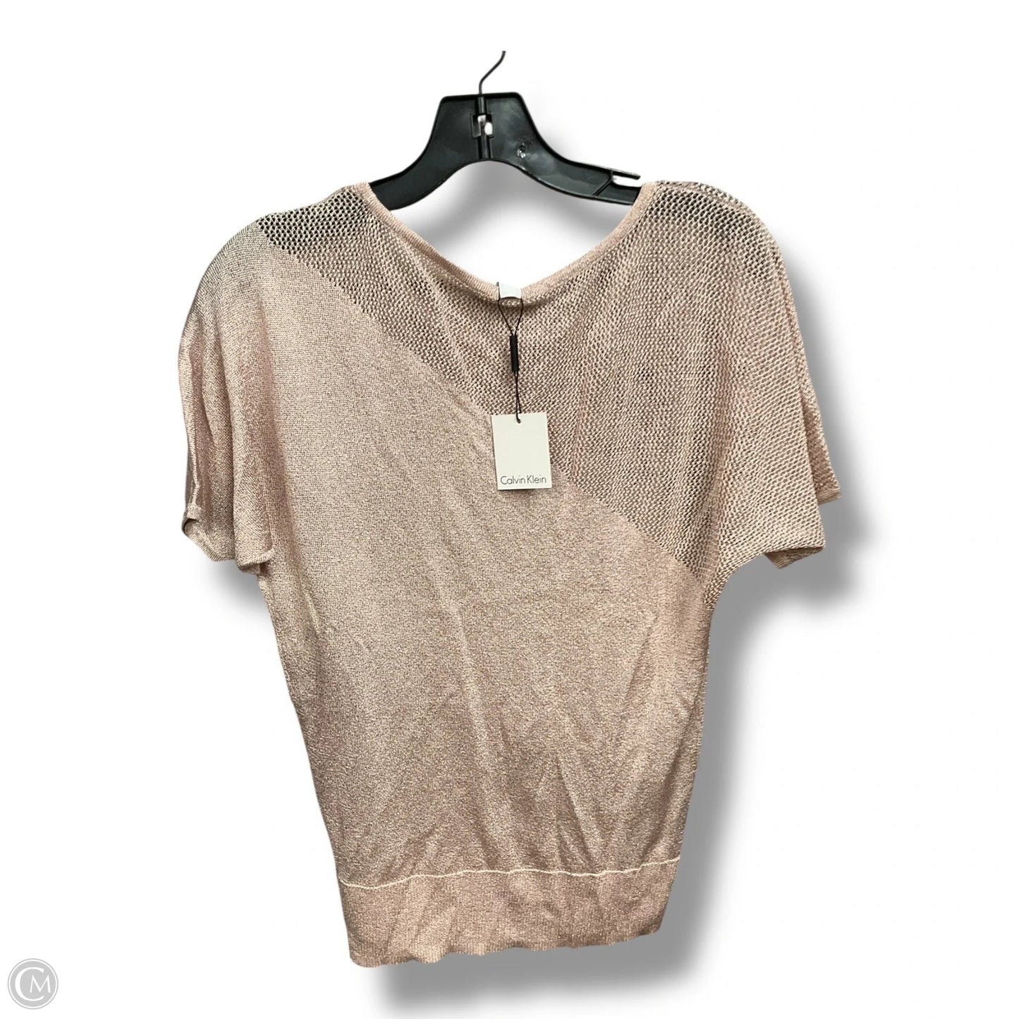 Top Short Sleeve By Calvin Klein In Pink, Size: Xs