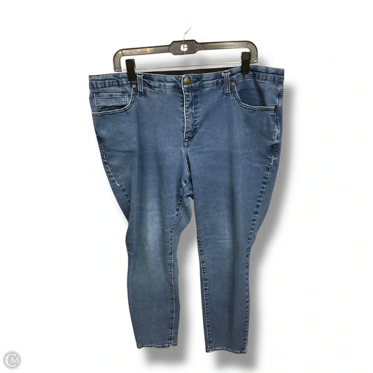 Jeans Straight By Ava & Viv In Blue Denim, Size: 20