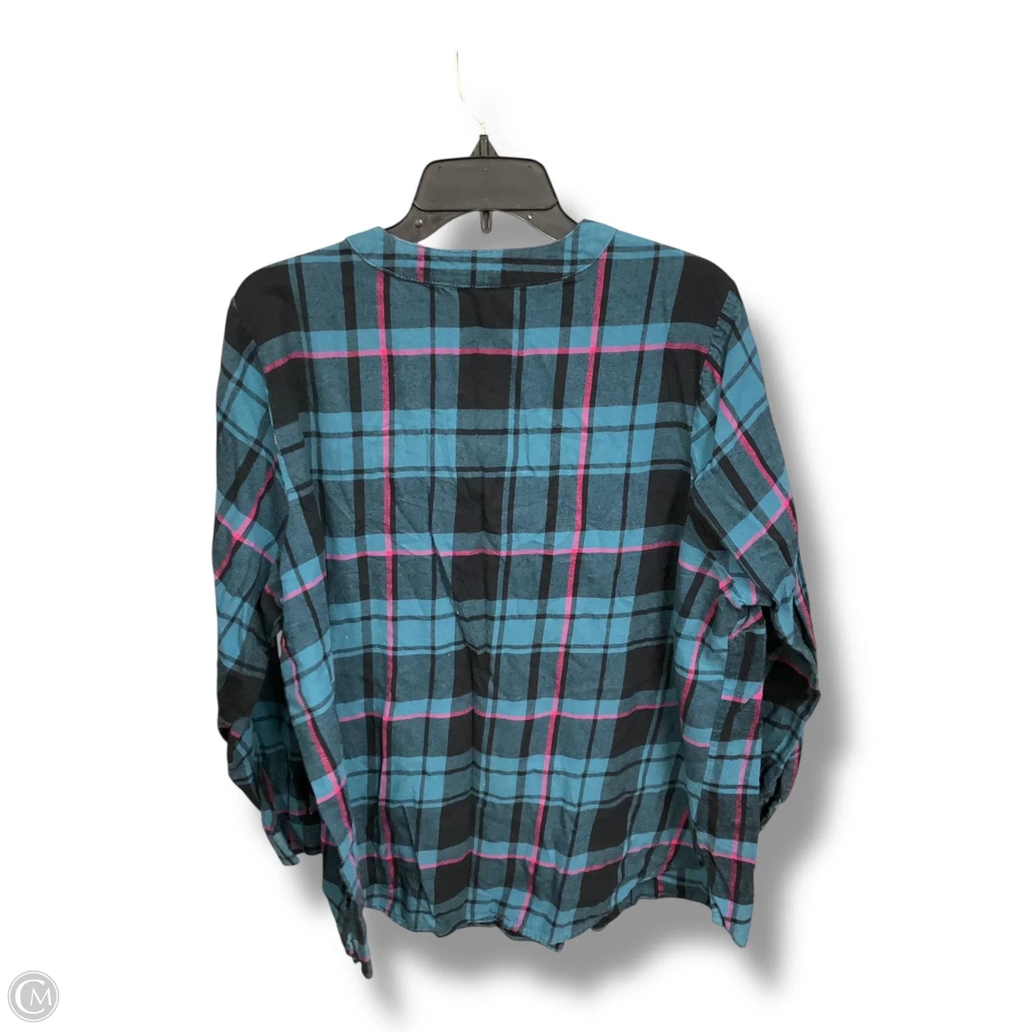 Top Long Sleeve By Woman Within In Blue, Size: 1x