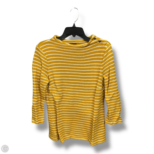 Top Long Sleeve By Talbots In Striped Pattern, Size: M