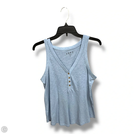 Top Sleeveless By Loft In Blue, Size: M