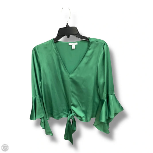 Blouse Long Sleeve By Bar Iii In Green, Size: M