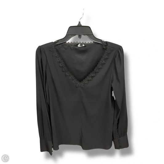 Blouse Long Sleeve By Express In Black, Size: S