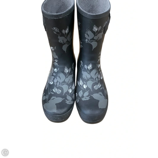 Boots Rain By Clothes Mentor In Floral Print, Size: 9