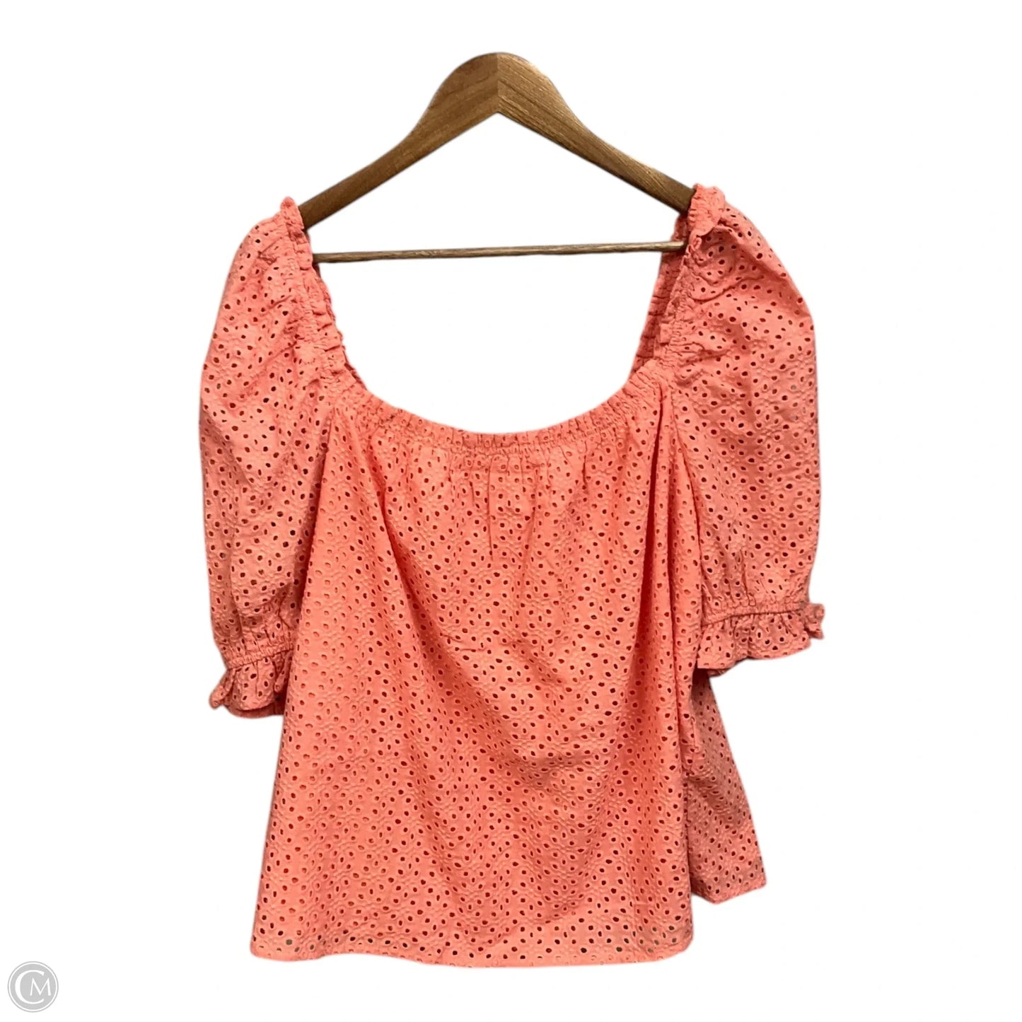 Top Short Sleeve By Cmc In Peach, Size: Xl