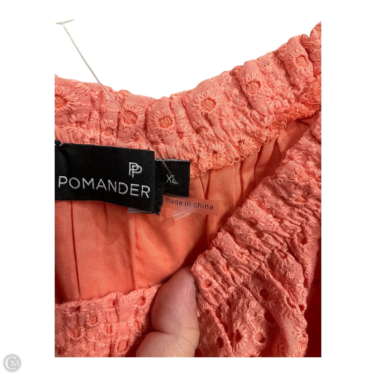 Top Short Sleeve By Cmc In Peach, Size: Xl