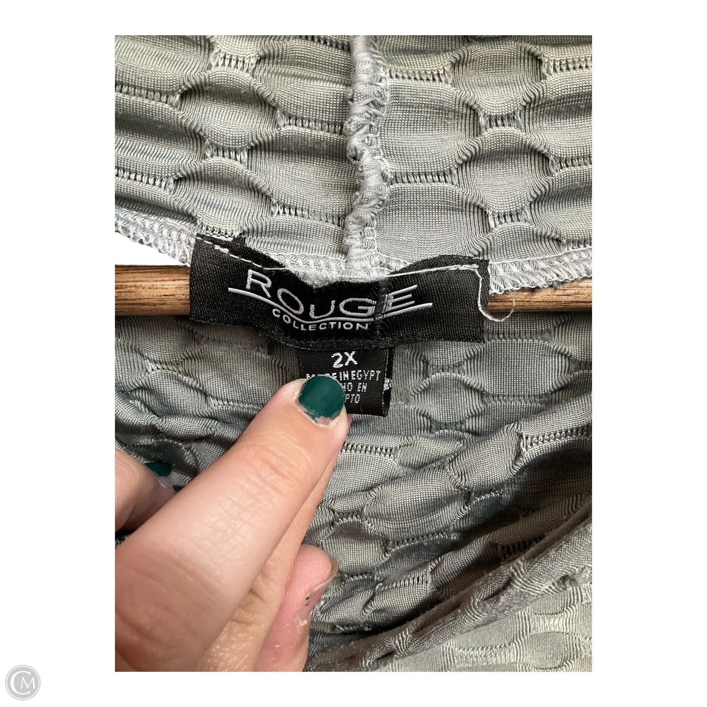 Top Long Sleeve By Rouge In Grey, Size: 2x