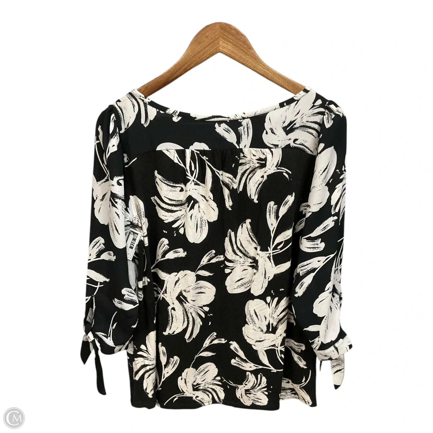 Top Sleeveless By Loft In Black & White, Size: S