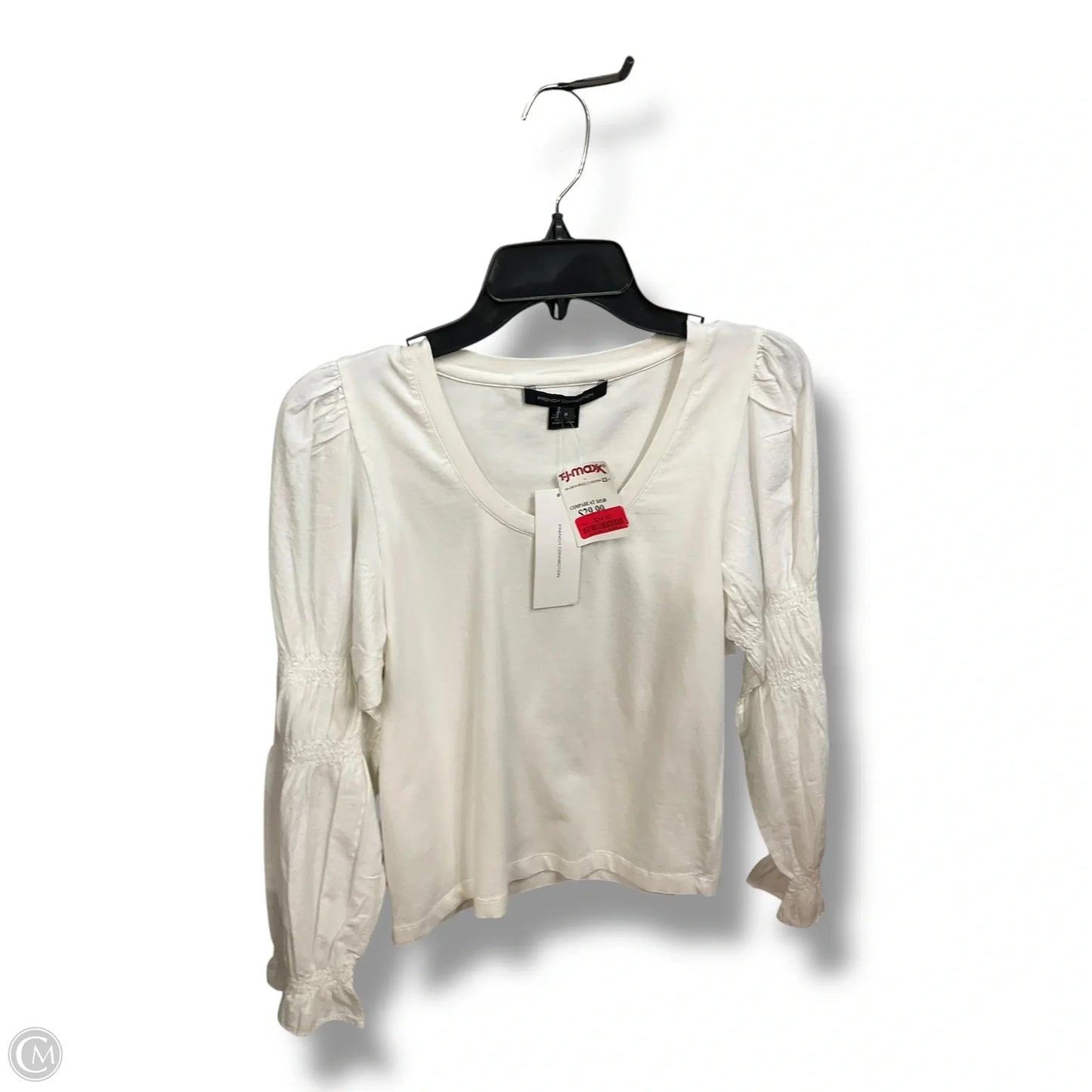 Top Long Sleeve By French Connection In White, Size: M
