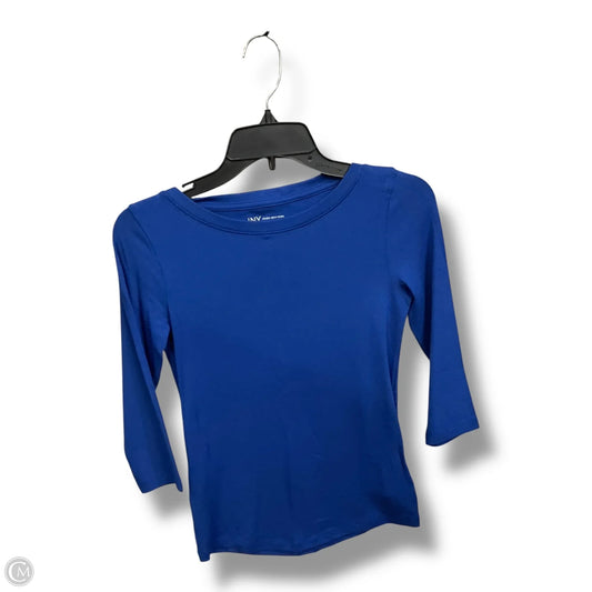 Top 3/4 Sleeve Basic By Jones New York In Blue, Size: Xs