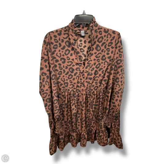 Dress Casual Midi By Emery Rose In Animal Print, Size: L