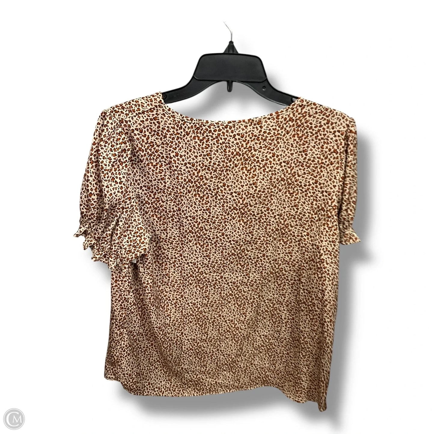 Top Short Sleeve By Cmf In Animal Print, Size: L