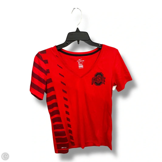 Athletic Top Short Sleeve By Nike Apparel In Red, Size: S