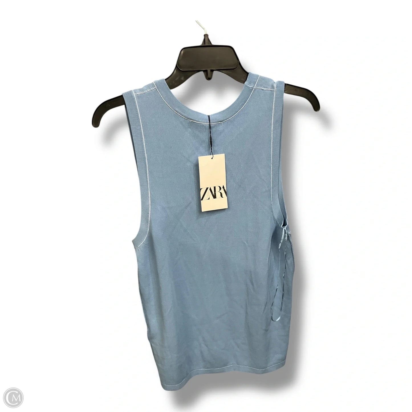Top Sleeveless By Zara In Blue, Size: Xl