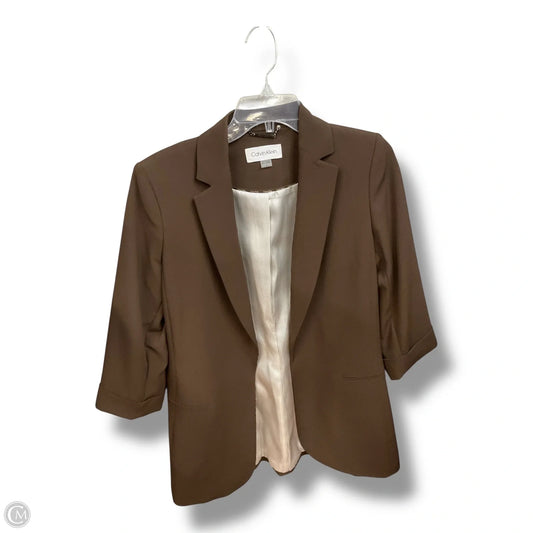 Blazer By Calvin Klein In Brown, Size: S