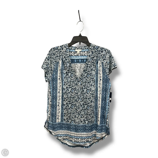 Top Sleeveless By Lucky Brand In Blue, Size: L