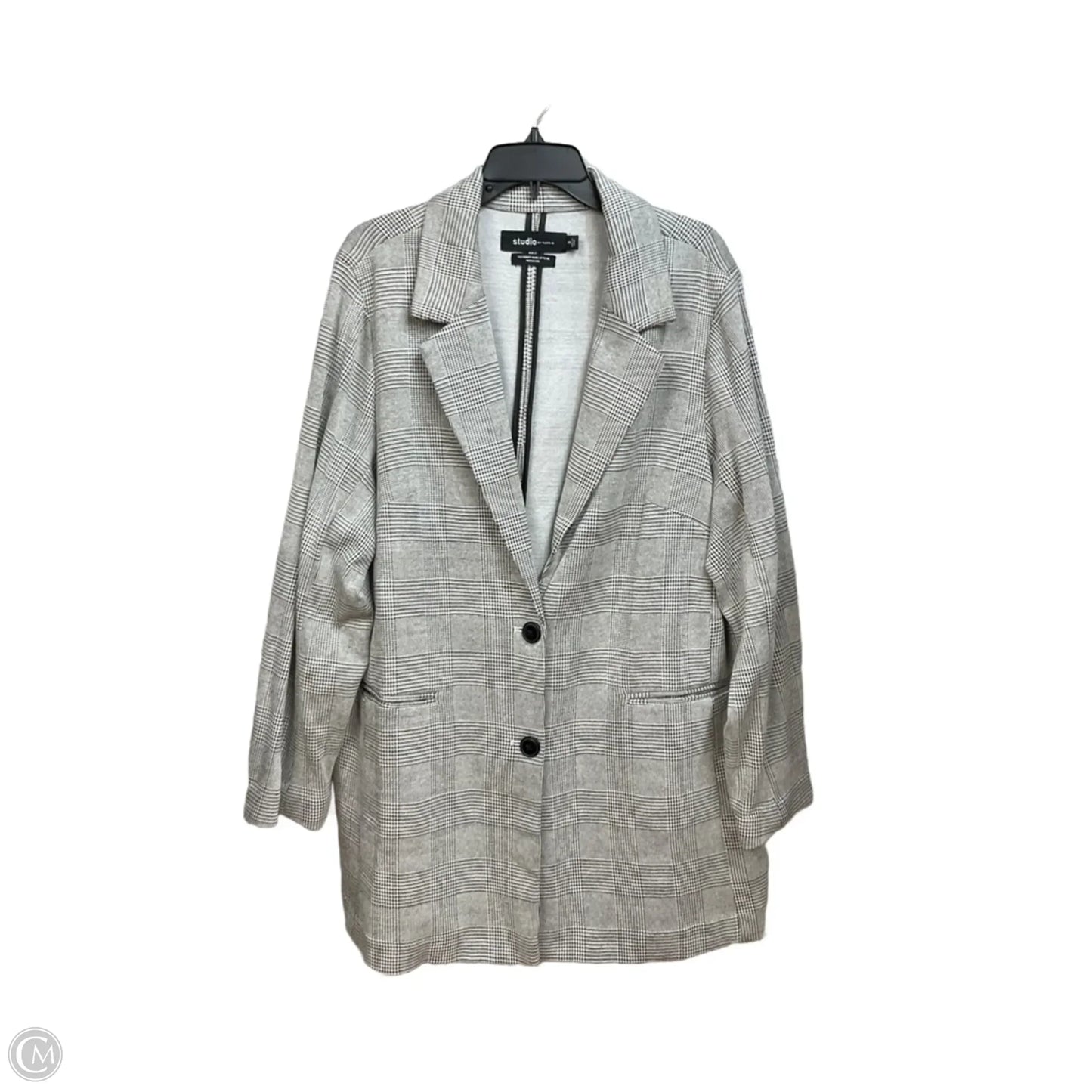 Blazer By Torrid In Grey & White, Size: 3x