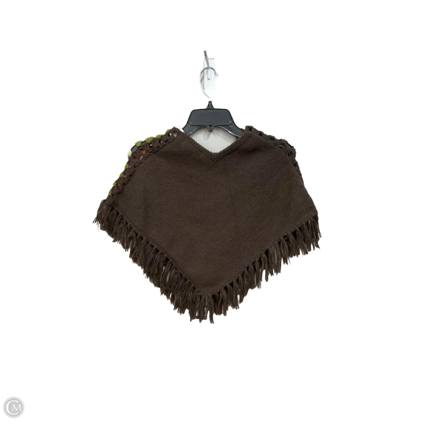 Poncho By Cme In Brown & Pink, Size: S