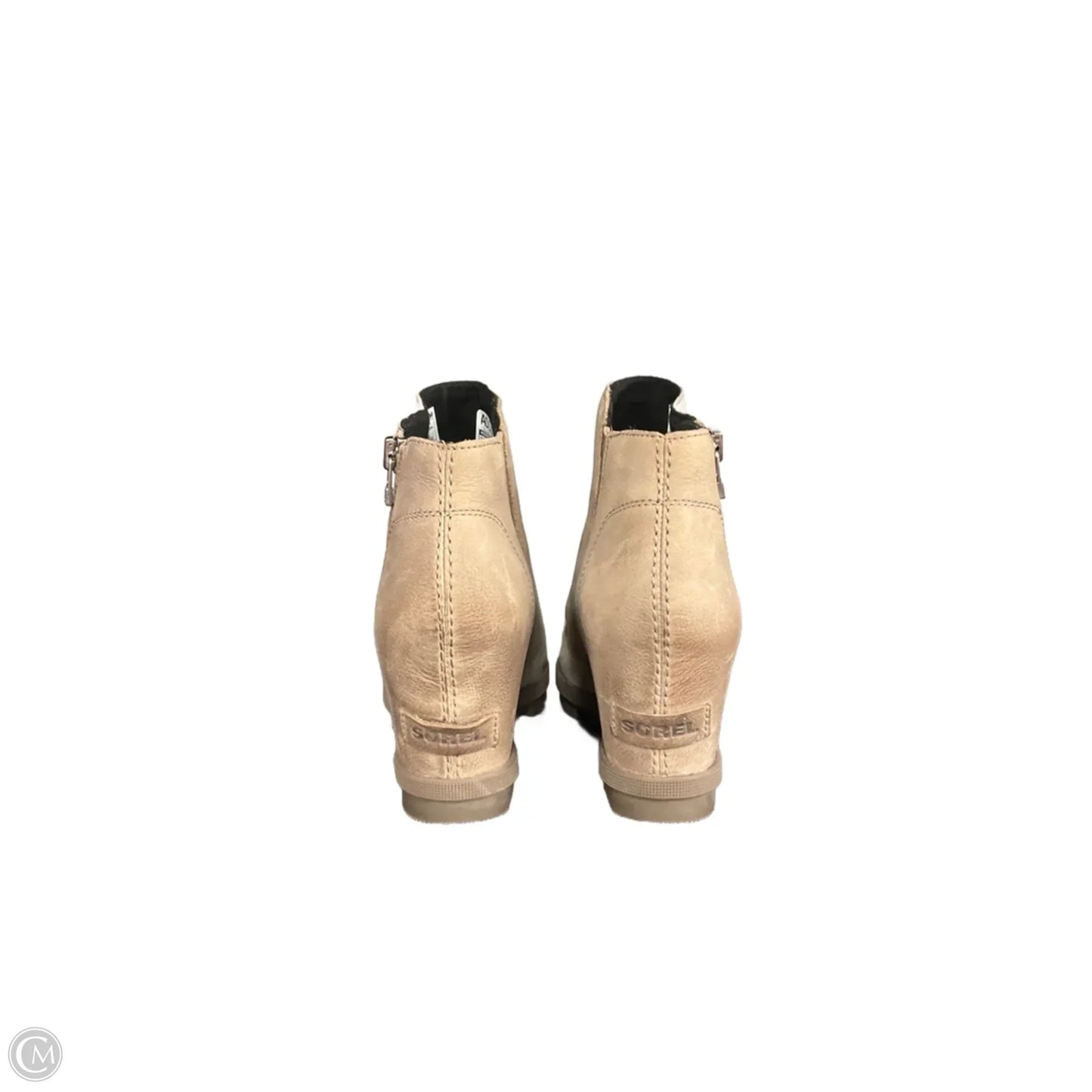 Boots Ankle Heels By Sorel In Taupe, Size: 8