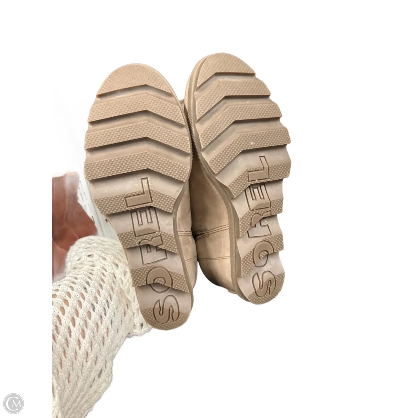 Boots Ankle Heels By Sorel In Taupe, Size: 8