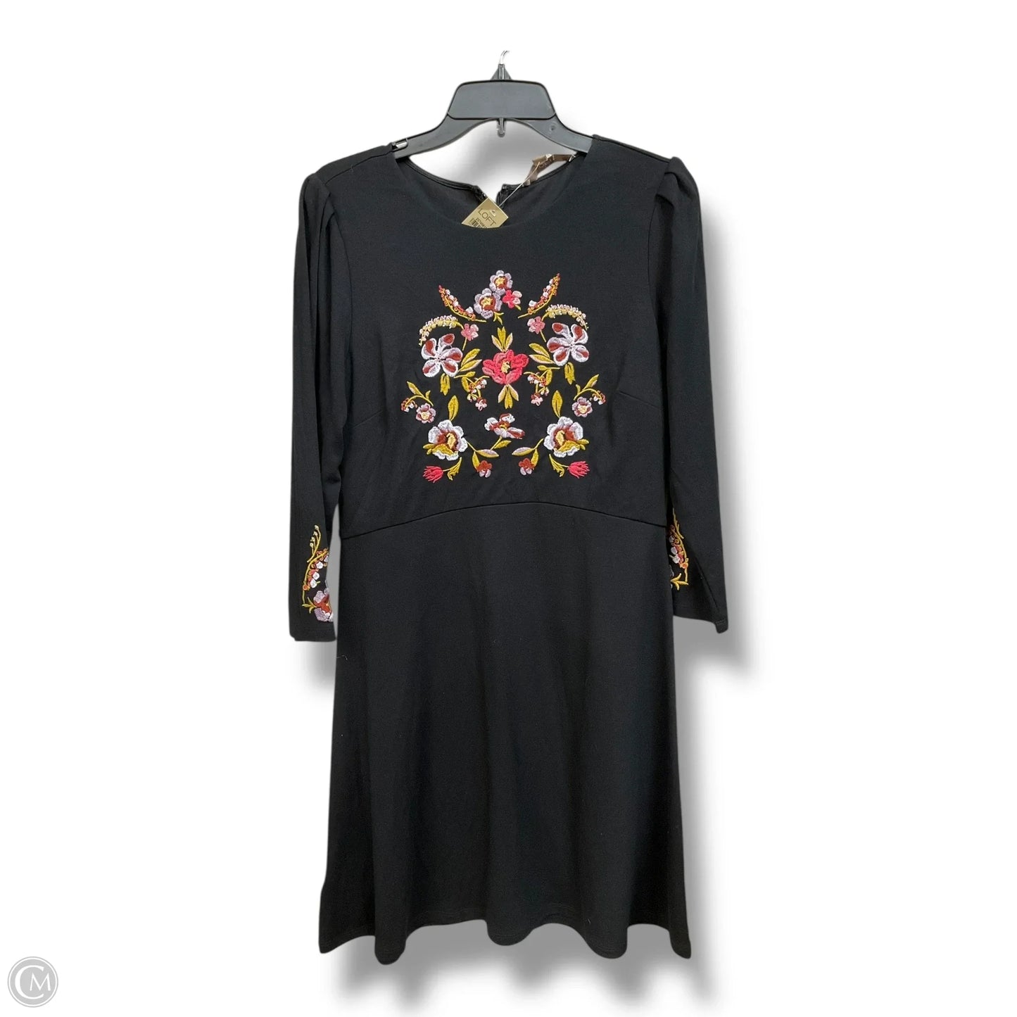 Dress Casual Midi By Loft In Black, Size: M