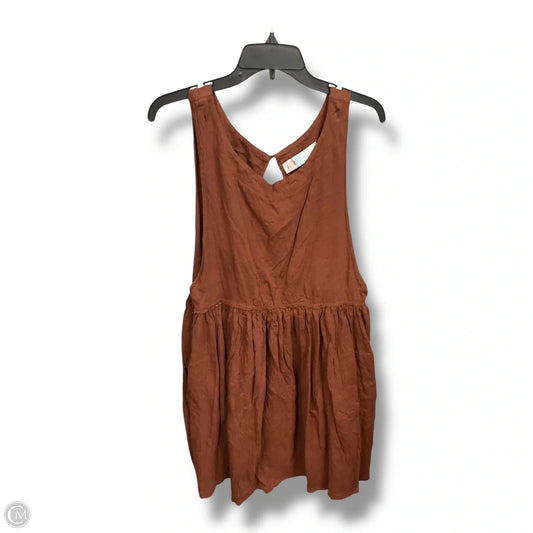Tunic Sleeveless By Clothes Mentor In Brown, Size: L
