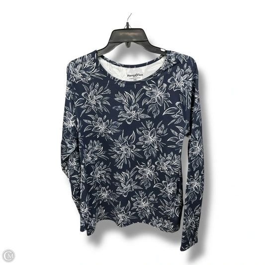 Top Long Sleeve By Hang Ten In Floral Print, Size: Xxl