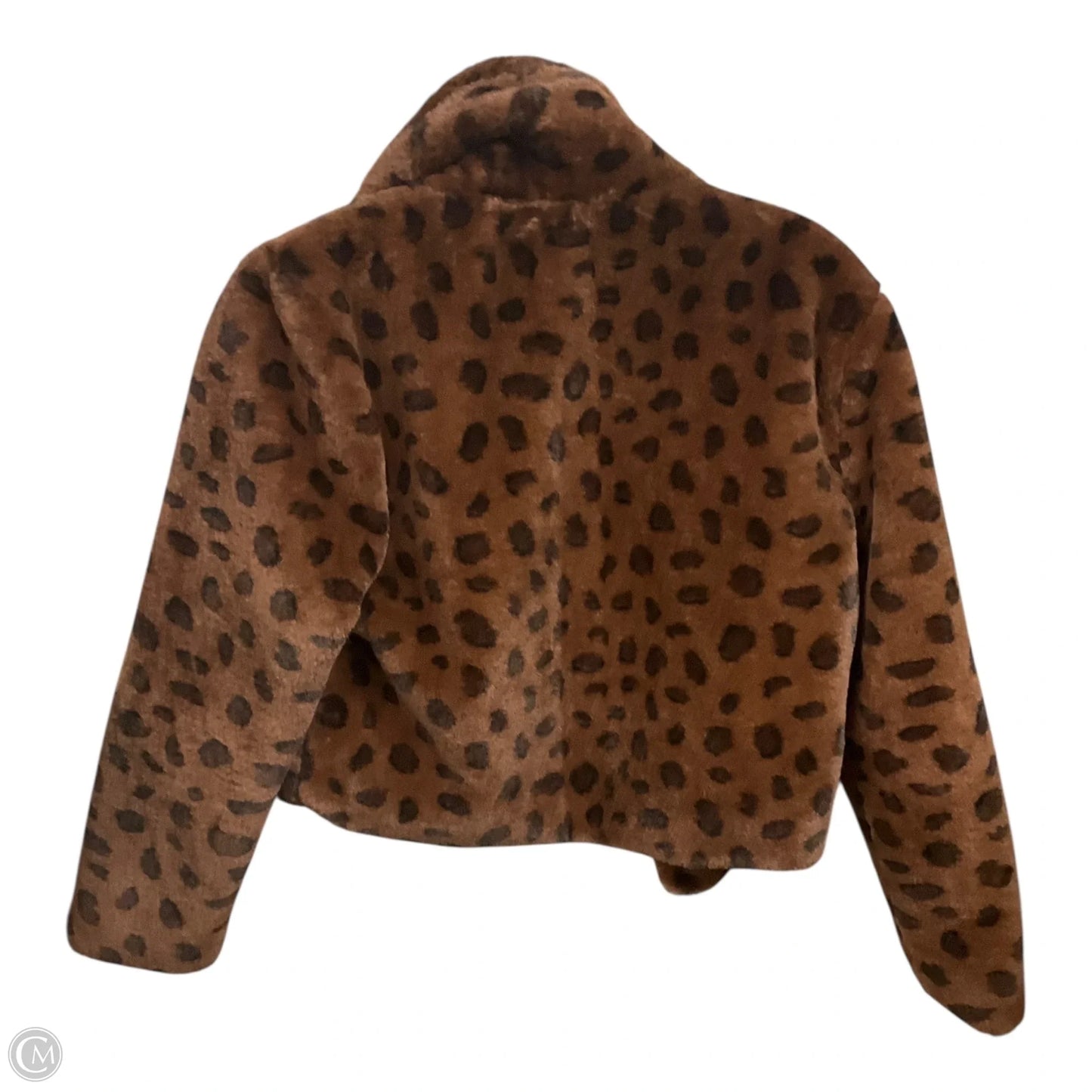 Jacket Faux Fur & Sherpa By Clothes Mentor In Animal Print, Size: S