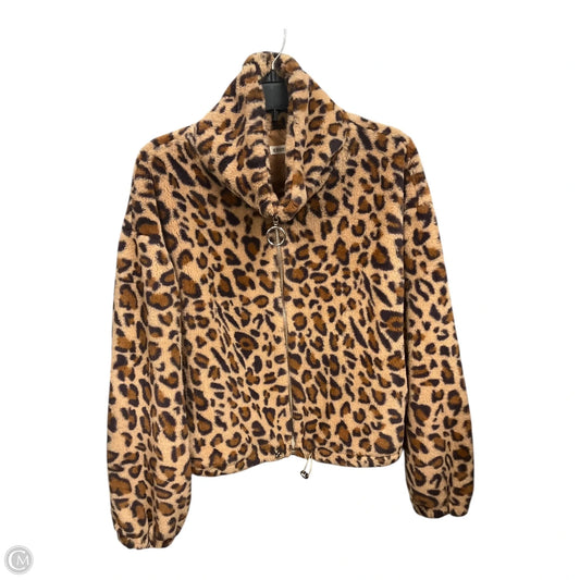 Jacket Fleece By Clothes Mentor In Animal Print, Size: L