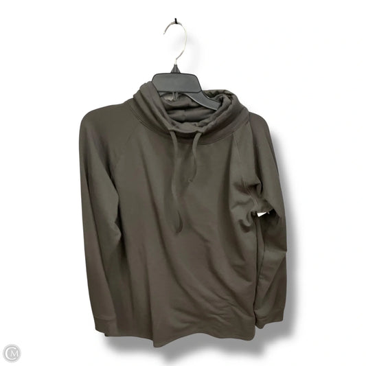 Athletic Top Long Sleeve Collar By 32 Degrees In Green, Size: M