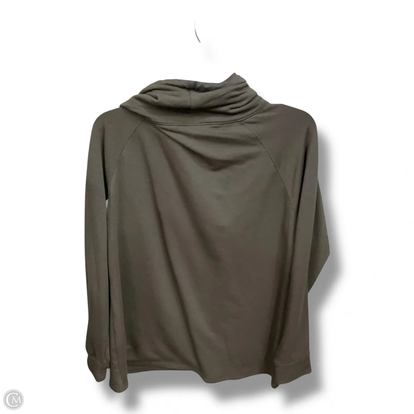 Athletic Top Long Sleeve Collar By 32 Degrees In Green, Size: M