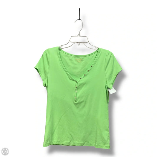 Top Short Sleeve Designer By Lilly Pulitzer In Green, Size: M