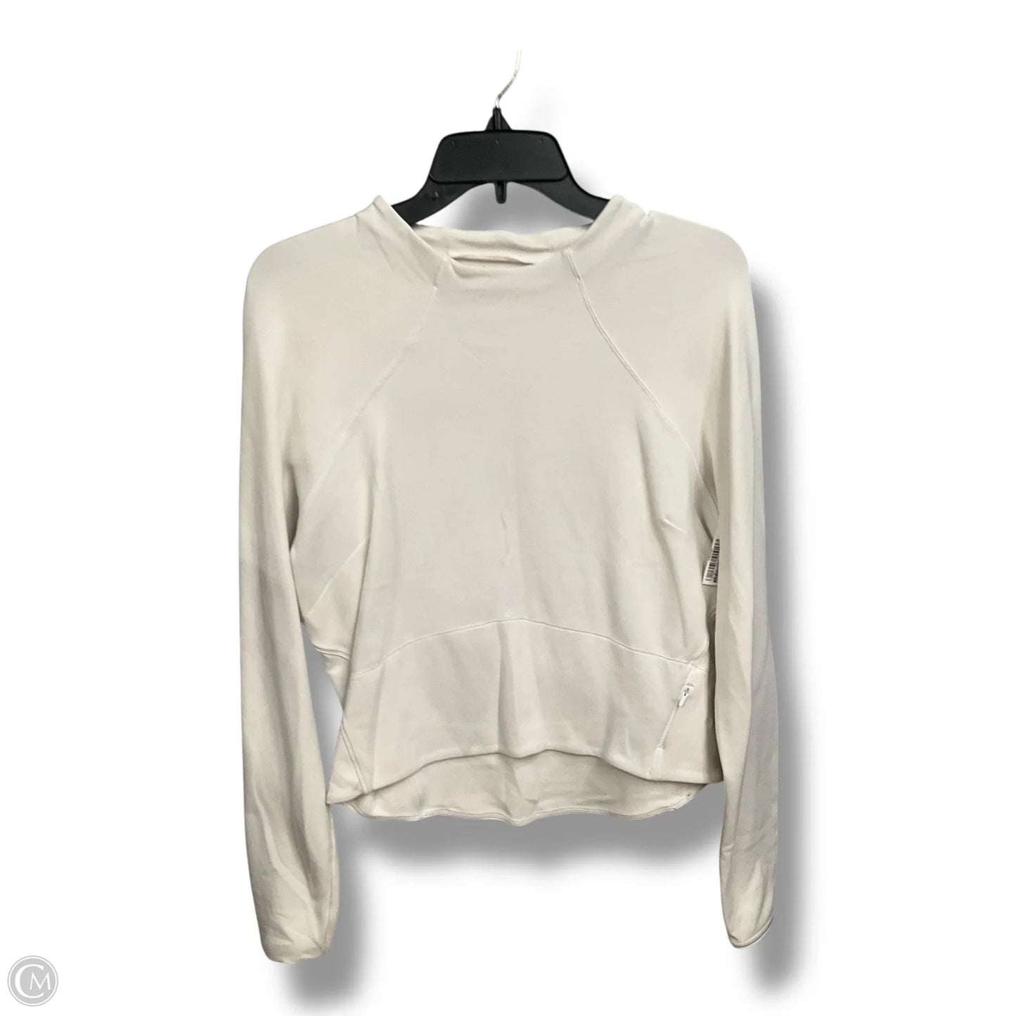 Athletic Top Long Sleeve Crewneck By Lululemon In White, Size: L