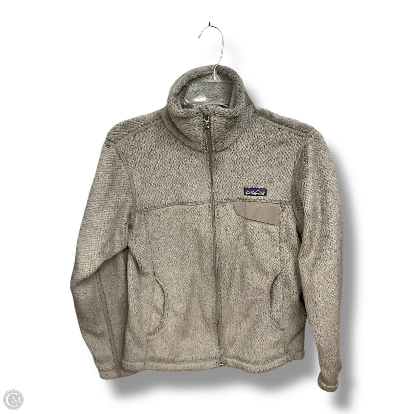 Jacket Fleece By Patagonia In Grey, Size: S
