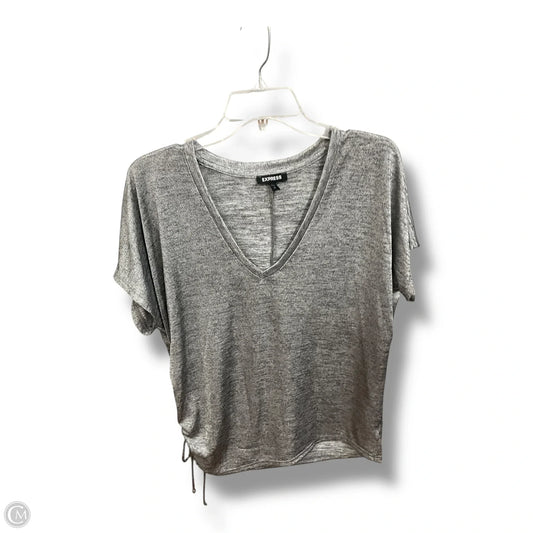 Top Short Sleeve By Express In Grey, Size: S