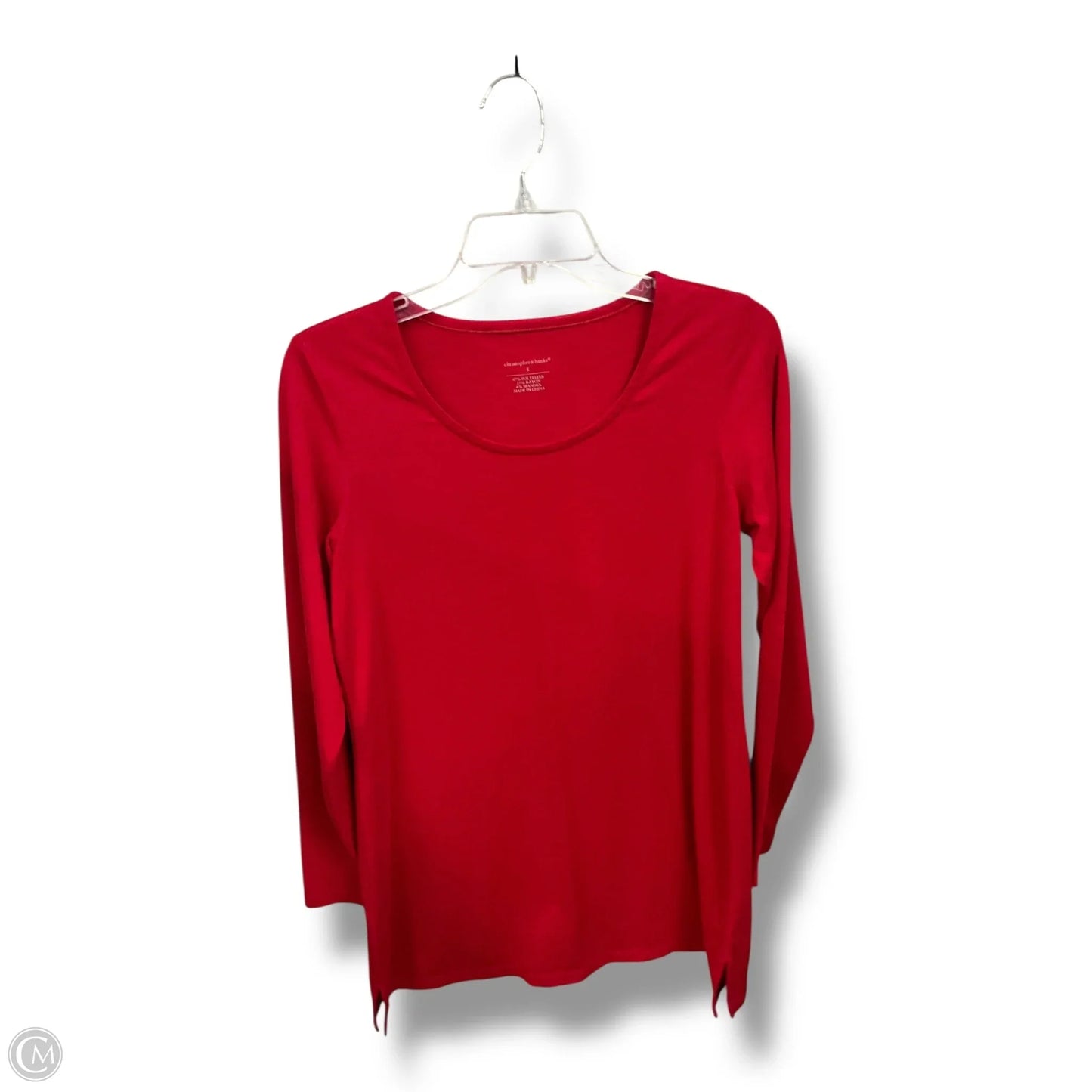 Tunic Long Sleeve By Christopher And Banks In Red, Size: S