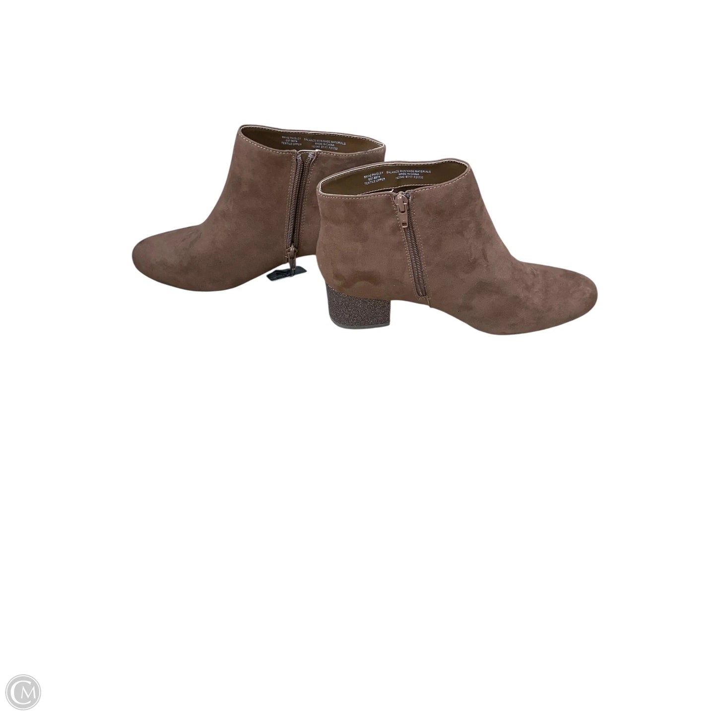 Boots Ankle Heels By Clothes Mentor In Tan, Size: 9