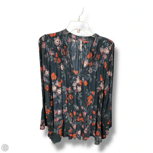 Top Long Sleeve By Free People In Floral Print, Size: S