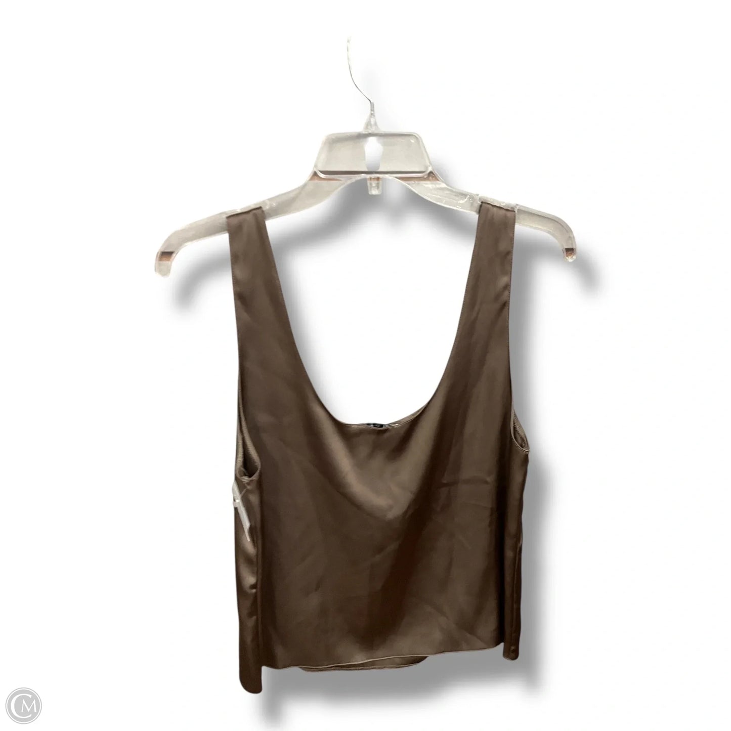 Top Sleeveless By Zara In Tan, Size: M