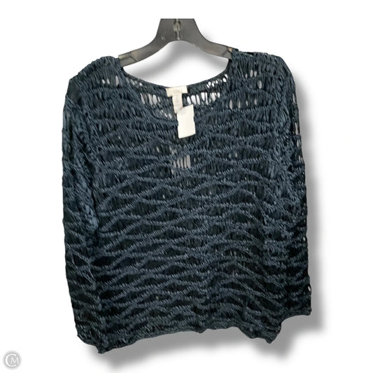 Top Long Sleeve By Chicos In Navy, Size: L