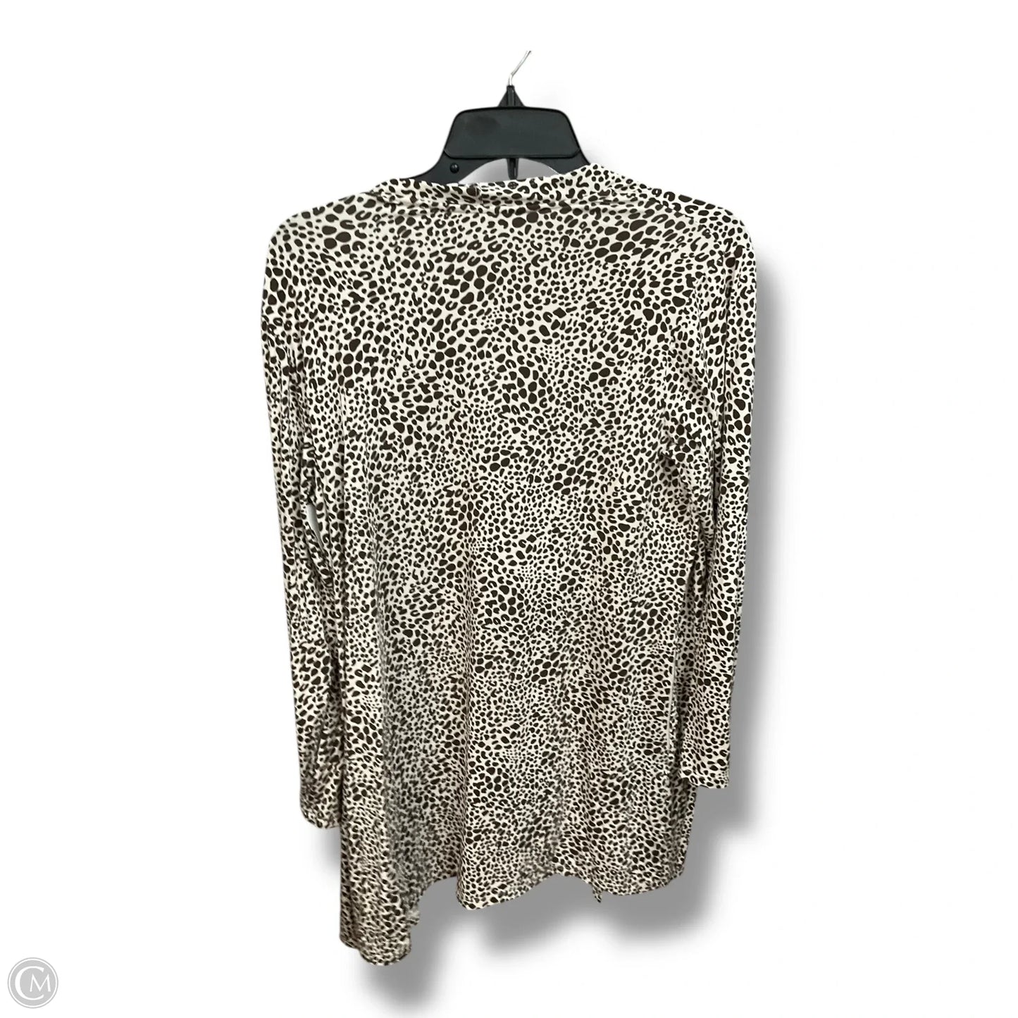 Cardigan By Lands End In Animal Print, Size: Mp