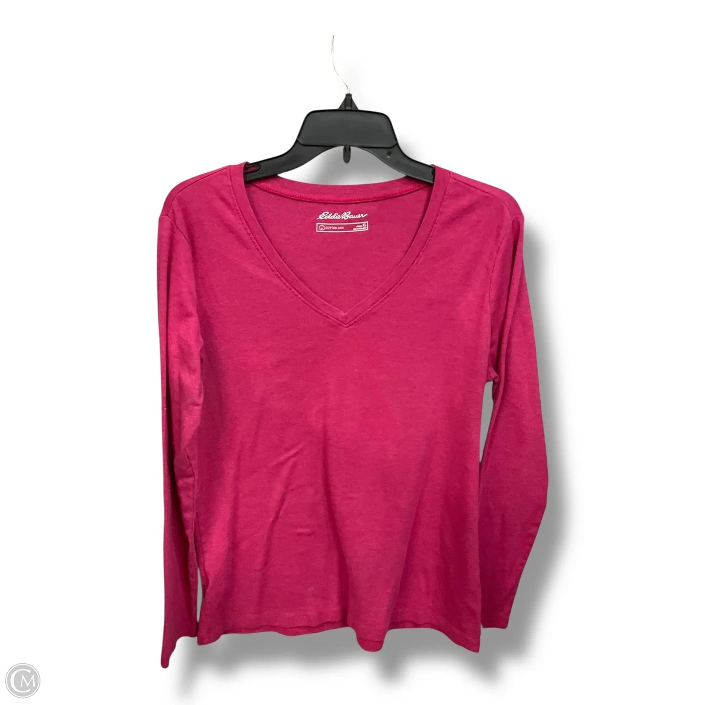 Top Long Sleeve Basic By Eddie Bauer In Pink, Size: Xl
